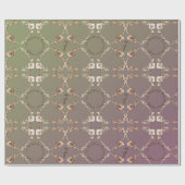 7e Jubileum  Copperen Rozen Cadeaupapier (Vlak)