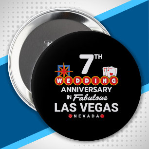 7e Jubileum Couples Las Vegas Trip Ronde Button 4,0 Cm