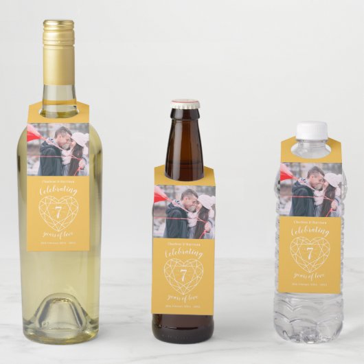 7e Jubileum foto gouden saffier Flessenhanger (In situ)