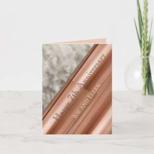 7e Jubileum koper en wol Kaart