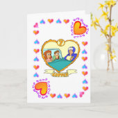 7e jubileum - Koper Kaart (Gele Bloem)