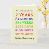 7e Jubileum Mijlkaart Kaart (Gele Bloem)