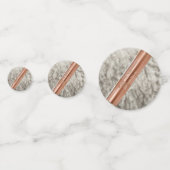 7e Jubileum, wol en koperhart Confetti (Achterkanten)