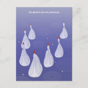 7e Kerstdag (7 Zwaantjes a-Zwemmen) Briefkaart