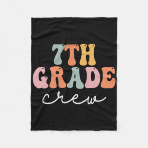 7e klas crew retro groovy vrouwen gelukkige eerste fleece deken