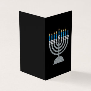7e nacht van Hanukkah Glitter Cards 25 pk Kaart