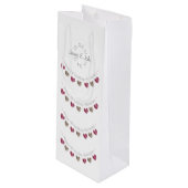 7e of een bruiloft met een herdenkingsdag wijn cadeautas (Voorkant Gekanteld)