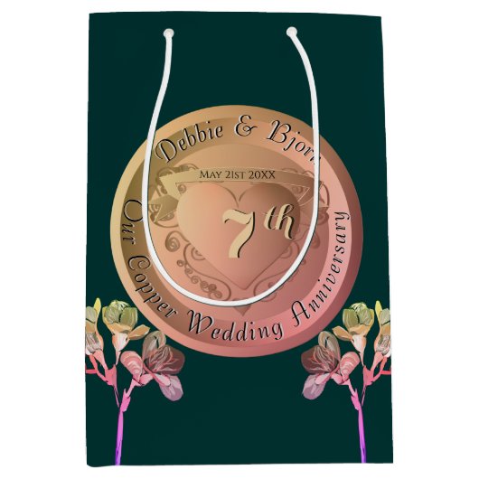 7e Sac cadeau Fresia en cuivre (Devant)