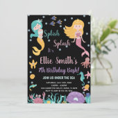 7e sous la mer Blond Mermaid Invitations (Debout devant)