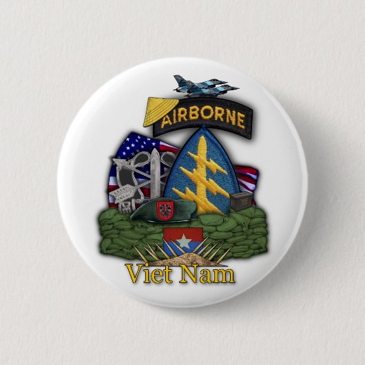 7e Special Forces Groene Baretten veteranen Button (Voorkant)