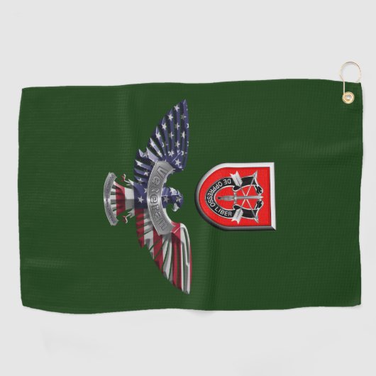 7e Special Forces Group (Airborne) Veteraan Golfhanddoek (Horizontaal)