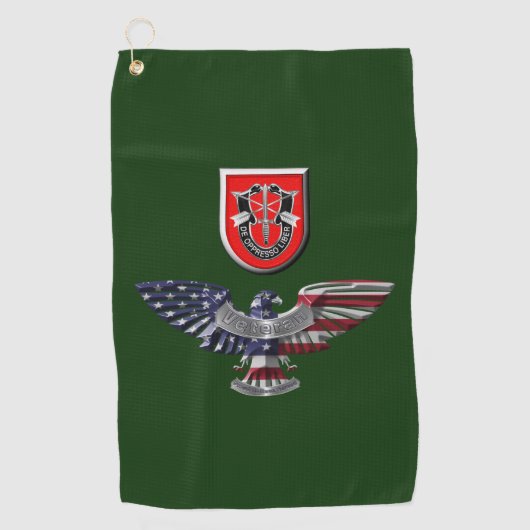 7e Special Forces Group (Airborne) Veteraan Golfhanddoek (Voorkant)
