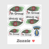 7e Special Forces SFGA SFG Groene Baretten Contour Sticker (Vel)