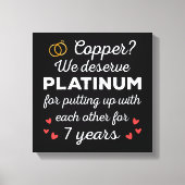 7e trouwdagjubileum I - Koper Grappig stel Canvas Afdruk (Voorkant)