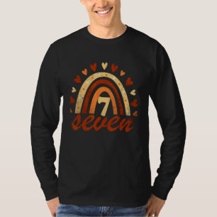 7e verjaardag 7 jaar oud verjaardag regenboog fami t-shirt