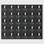 7e verjaardag - Art Deco Geïnspireerde look "7", n Cadeaupapier (Vlak)