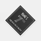 7e verjaardag: Art Deco Style + aangepaste naam Servet (Hoek)