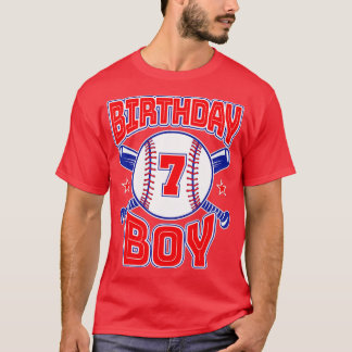 7e verjaardag Baseball Big Nummer 7 7 jaar oud T-shirt
