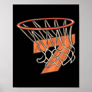 7e Verjaardag Basketbal 7 Jaar Oud Kind voor Verja Poster