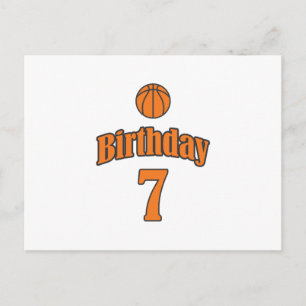 7e Verjaardag Basketbal Funny Boy Girl Kinder Gift Briefkaart