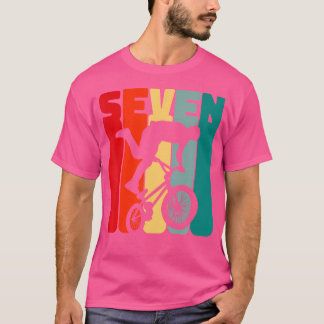 7e verjaardag BMX en fiets 7 jaar oud BMX Racin T-shirt