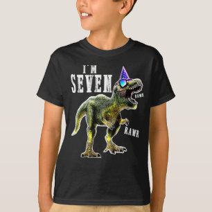 7e verjaardag Dinosaur T-rex Shirt 7 jaar geboorte