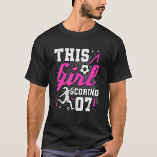 7e verjaardag dit meisje scoren 7 jaar oud voetbal t-shirt