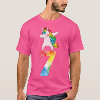 7e verjaardag Eenhoorn Liefhebbers Meisjes Grappig T-shirt