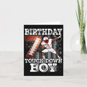 7e Verjaardag Football Boy - 7 jaar oud Kind Footb Kaart