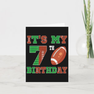7e Verjaardag Football Thema 7 Jaar Oud Football P Kaart