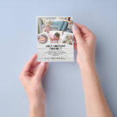 7e verjaardag Foto collage Invite Boy Girl gemengd Flyer (Hand)