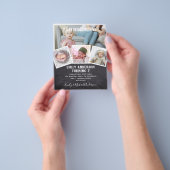 7e verjaardag Foto collage Invite Boy Girl gemengd Flyer (Hand)