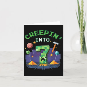 7e Verjaardag Gamer Pixel Creepin In 7 Videogame Kaart