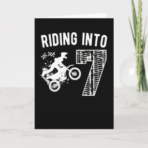 7e verjaardag Gift Dirt Bike 7 jaar oude motocross Kaart