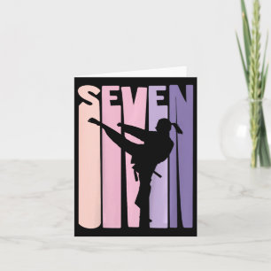 7e verjaardag Gift Karate Retro Taekwondo Martial Kaart