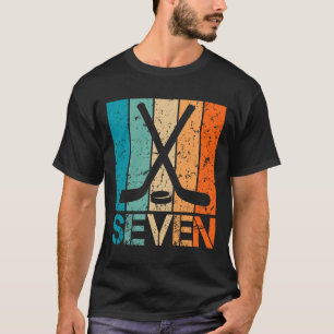 7e verjaardag hockey 7 jaar oud 7jr jongens meisje t-shirt