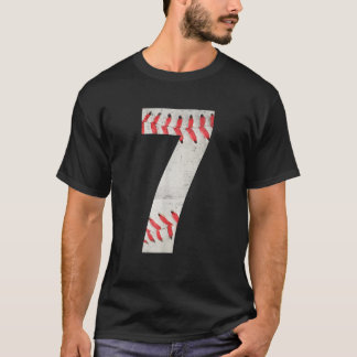 7e Verjaardag Honkbal Boys Kinder Zeven 7 Zevende T-shirt