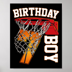7e verjaardag Jongen Basketball 7 jaar oud Theme P Poster