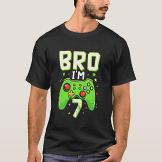 7e verjaardag jongen broer ik ben 7 jaar oud video t-shirt