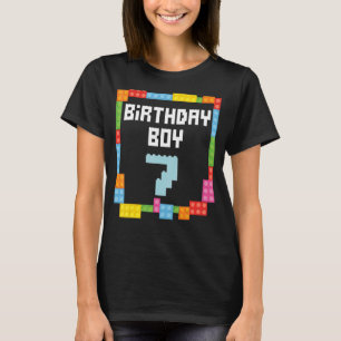 7e verjaardag Jongen meester bouwer 7 jaar oud blo T-shirt