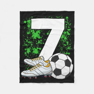 7e verjaardag Jongens 7 jaar Voetbal Voetballer Ge Fleece Deken