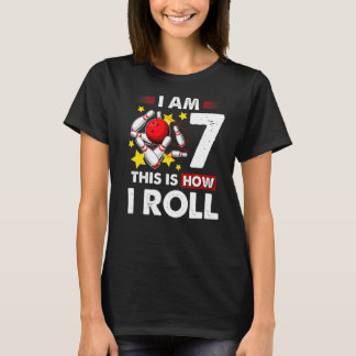 7e verjaardag jongens Bowling Dit is hoe ik 7 jaar T-shirt