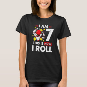 7e verjaardag jongens Bowling Dit is hoe ik 7 jaar T-shirt