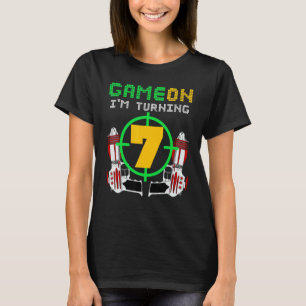 7e Verjaardag Laser Label Verjaardagsspel On I'm T T-shirt
