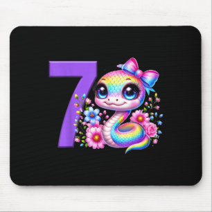 7e verjaardag meisje slang feest regenboog Coquett Muismat