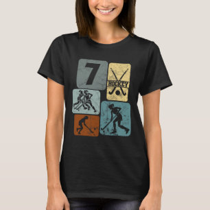 7e verjaardag Meisjes Hockey 7 jaar hockey T-shirt