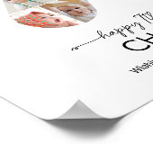 7e verjaardag nummer 7 fotocollage aangepaste foto poster (Hoek)