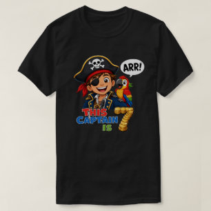 7e Verjaardag Piraat Kapitein Jongensfeest Schat T-shirt