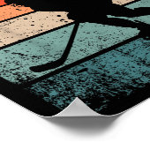 7e verjaardag Retro Ice Hockey 7 jaar oud Boy Girl Poster (Hoek)