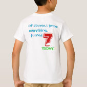 7e verjaardag shirt (Achterkant)